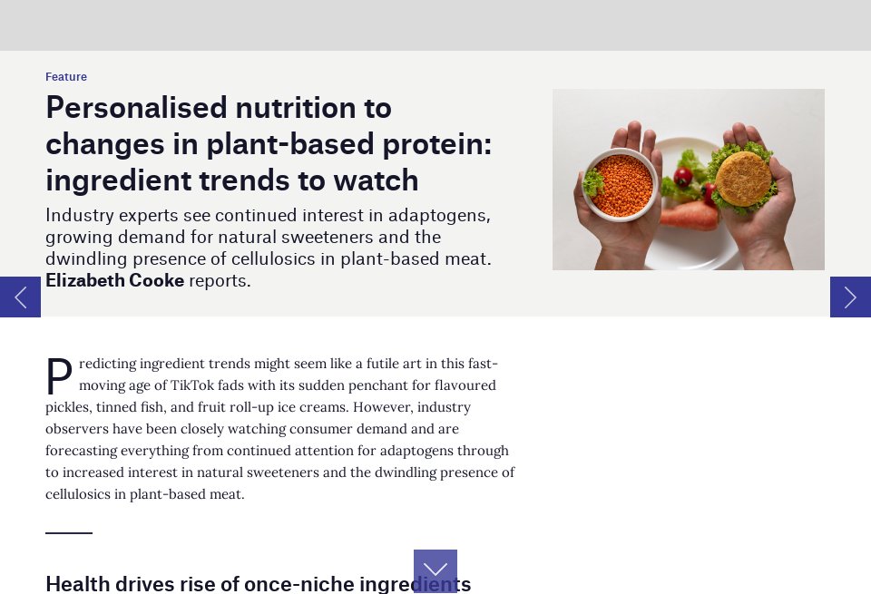Weighing up ingredient trends in 2024 Just Food Issue 54 December