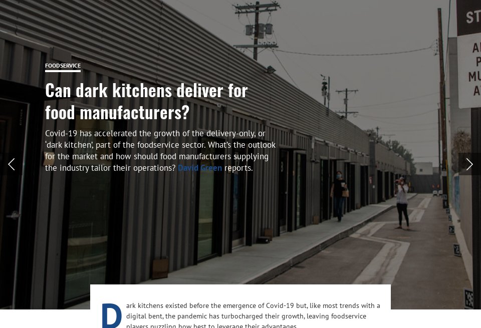 Can dark kitchens deliver for food manufacturers? Just Food Issue